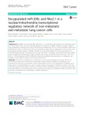 Encapsulated miR-200c and Nkx2.1 in a nuclear/mitochondria transcriptional regulatory network of non-metastatic and metastatic lung cancer cells