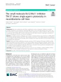 The small molecule Bcl-2/Mcl-1 inhibitor TW-37 shows single-agent cytotoxicity in neuroblastoma cell lines