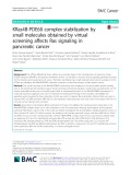 KRas4B-PDE6δ complex stabilization by small molecules obtained by virtual screening affects Ras signaling in pancreatic cancer