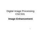 Lecture Digital image processing - Lecture 13: Image Enhancement