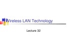 Lecture Wireless and mobile computing – Chapter 32: Wireless LAN technology