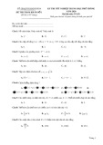 Đề ôn tập tốt nghiệp THPT môn Toán năm 2020 - Sở GD&ĐT Khánh Hòa - Đề số 1