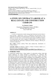 A study of contract labour at a real estate and construction company