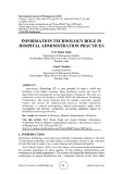 Information technology role in hospital administration practices