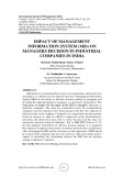 Impact of management information system (MIS) on managers decision in industrial companies in India