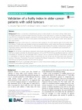 Validation of a frailty index in older cancer patients with solid tumours