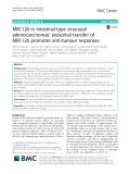 MiR-126 in intestinal-type sinonasal adenocarcinomas: Exosomal transfer of MiR-126 promotes anti-tumour responses