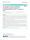 Gut disruption impairs rehabilitation in patients curatively operated for pancreaticoduodenal cancer - a qualitative study