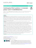 Cerebrospinal fluid cytokines in metastatic group 3 and 4 medulloblastoma