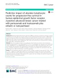 Predictive impact of absolute lymphocyte counts for progression-free survival in human epidermal growth factor receptor 2-positive advanced breast cancer treated with pertuzumab and trastuzumab plus eribulin or nab-paclitaxel