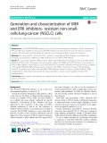 Generation and characterization of MEK and ERK inhibitors- resistant non-smallcells-lung-cancer (NSCLC) cells