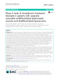 Phase II study of neoadjuvant checkpoint blockade in patients with surgically resectable undifferentiated pleomorphic sarcoma and dedifferentiated liposarcoma