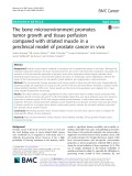 The bone microenvironment promotes tumor growth and tissue perfusion compared with striated muscle in a preclinical model of prostate cancer in vivo