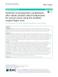 Prediction of perioperative complications after robotic-assisted radical hysterectomy for cervical cancer using the modified surgical Apgar score