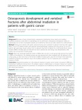 Osteoporosis development and vertebral fractures after abdominal irradiation in patients with gastric cancer