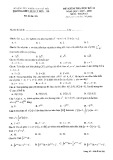 Đề thi HK2 môn Toán lớp 12 năm 2019-2020 - THPT Lê Qúy Đôn
