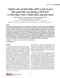 Nghiên cứu sự biểu hiện mRNA một số gen liên quan đến con đường JAK/STAT và biểu hiện viêm ở bệnh nhân ung thư hạch