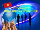 Bài giảng Lịch sử 11 - Bài 13: Chính sách khoa học và công nghệ