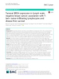 Tumoral BRD4 expression in lymph nodenegative breast cancer: Association with Tbet+ tumor-infiltrating lymphocytes and disease-free survival