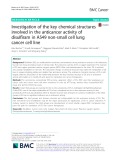 Investigation of the key chemical structures involved in the anticancer activity of disulfiram in A549 non-small cell lung cancer cell line