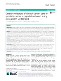 Quality indicators of clinical cancer care for prostate cancer: A population-based study in southern Switzerland