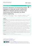 Genomic alterations accompanying tumour evolution in colorectal cancer: Tracking the differences between primary tumours and synchronous liver metastases by wholeexome sequencing