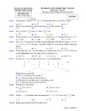Đề thi KSCL tốt nghiệp THPT môn Toán năm 2020 lần 1 - THPT Lê Lợi, Thanh Hóa