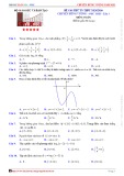 Đề thi thử tốt nghiệp THPT môn Toán năm 2020 lần 3 - THPT Chuyên Hùng Vương, Phú Thọ
