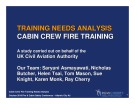 Lesson Training needs analysis training needs analysis - Cabin crew fire training