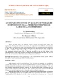 A comparative study on quality of work life dimensions in small medium enterprises & large scale enterprises