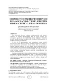 Corporate entrepreneurship and dynamic capabilities in selected pharmaceutical firms in Nigeria