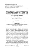 Procurement value proposition transformation for large scale procurement organisations: the futuristic model