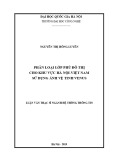 Luận văn Thạc sĩ Công nghệ thông tin: Phân loại lớp phủ đô thị cho khu vực Hà Nội - Việt Nam sử dụng ảnh vệ tinh Venus