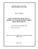 Tóm tắt luận án Tiến sĩ Công nghệ thông tin: Một số phương pháp tối ưu trong các giai đoạn phát triển phần mềm nhúng