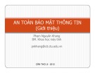 Bài giảng An toàn bảo mật thông tin: Giới thiệu - Phạm Nguyên Khang