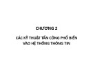 Bài giảng An toàn và bảo mật hệ thống thông tin: Chương 2 - Đại học Công nghệ Bưu chính Viễn Thông