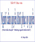 Bài giảng Ngữ văn 11 - Đọc văn: Người cầm quyền khôi phục uy quyền (Trích tiểu thuyết “Những người khốn khổ”)