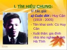 Bài giảng Ngữ văn 11: Tràng giang - Huy Cận