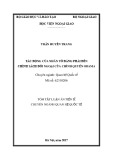 Tóm tắt luận án Tiến sĩ Quan hệ quốc tế: Tác động của nhân tố đảng phái đến chính sách đối ngoại của chính quyền Obama