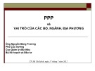 Bài giảng PPP và vai trò của các bộ, ngành, địa phương