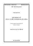 Tóm tắt luận án Tiến sĩ Quan hệ quốc tế: Quốc hội Hoa Kỳ với các vấn đề an ninh phi truyền thống