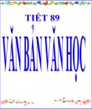 Bài giảng Ngữ văn 10 - Tiết 89: Văn bản văn học