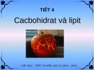 Bài giảng Sinh học 10 - Bài 4: Cacbohidrat và lipit