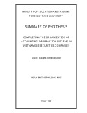 Summary of Phd thesis: Completing the organization of accounting information systems in Vietnamese securities companies