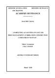 Abstract summary thesis: Completing accounting of cost and price management at irrigation construction companies in Vietnam