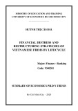 Summary of economics Phd’s thesis: Financial distress and restructuring strategies of Vietnamese firms by lifecycle