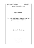 Luận án Tiến sĩ Luật học: Chức năng giám sát của ủy ban tư pháp của quốc hội Việt Nam hiện nay