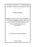 Tóm tắt luận án Tiến sĩ Kinh tế: Nghiên cứu năng lực cung ứng dịch vụ của doanh nghiệp Logistics Việt Nam tại vùng kinh tế trọng điểm Bắc Bộ