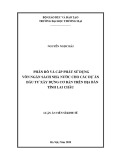 Luận án Tiến sĩ Kinh tế: Phân bổ và cấp phát sử dụng vốn ngân sách nhà nước cho các dự án đầu tư xây dựng cơ bản trên địa bàn tỉnh Lai Châu