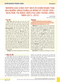 Nghiên cứu chọc hút dịch ối chẩn đoán thai nhi nhiễm virus Rubella bằng kỹ thuật PCR-Realtime tại Bệnh viện Phụ sản Trung ương năm 2011-2012